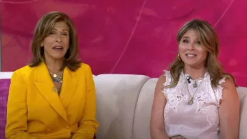 Lafayette 148 NY Faille Double Breasted Blazer worn by Hoda Kotb as seen in Today Today with Hoda & Jenna on April 18, 2023