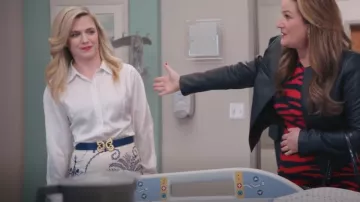 Theory Tenia Luxe Shirt worn by Sadie Ryan (Harriet Dyer) as seen in American Auto (S02E13)