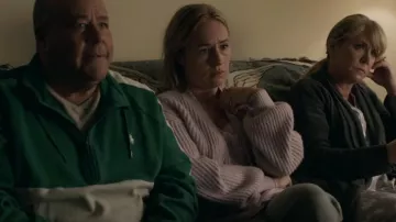 Scotch and Soda Fuzzy Boxy-Fit Knitted Cardigan worn by Sally Reed (Sarah Goldberg) as seen in Barry