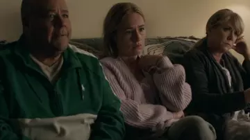 Scotch and Soda Fuzzy Boxy-Fit Knitted Cardigan worn by Sally Reed (Sarah Goldberg) as seen in Barry