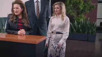 Johanna Ortiz Coquinas Floral Midi Skirt worn by Sadie Ryan (Harriet Dyer) as seen in American Auto (S02E13)