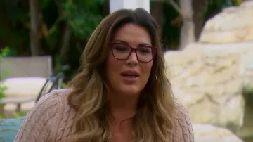 Kate Spade Joyann Burgundy Eyeglasses worn by Emily Simpson as seen in The Real Housewives of Orange County (S16E09)