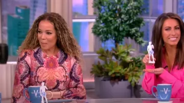 Zimmermann Laurel Long Sleeve Embroidered Midi Dress worn by Sunny Hostin as seen in The View on  April 19, 2023
