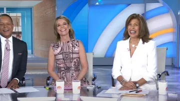 Cinq a Sept Khloe Ruched Sleeve Blazer worn by Hoda Kotb as seen in Today on  April 19, 2023