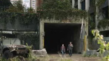 A parking lot in Calgary as The army camp innSalt Lake City in The Last of Us filming locations (S01E09)
