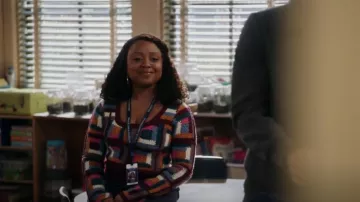 Sea NY Camryn Sweater worn by Janine Teagues (Quinta Brunson) as seen in Abbott Elementary (S02E22)