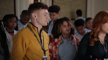 Goodfellow & Co Polar Fleece High Neck 1/2 Zip Sweatshirt worn by Jacob Hill (Chris Perfetti) as seen in Abbott Elementary (S02E22)