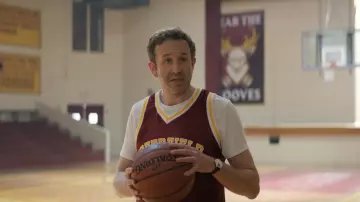 Spalding basketball held by Dusty (Chris O'Dowd) in The Big Door Prize (S01E06)