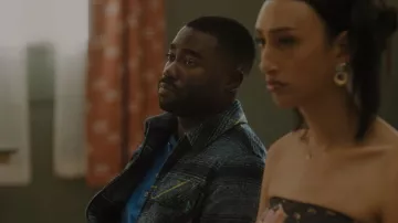 Scotch & Soda Indigo Check Overshirt worn by James (Garrick Bernard) as seen in Single Drunk Female (S02E05)