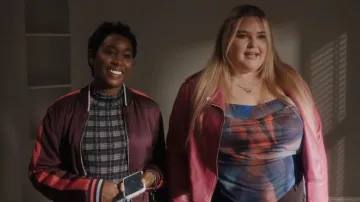 Scotch & Soda Printed Reversible Padded Bomber worn by Brit Monclair (Sasha Compère) as seen in Single Drunk Female (S02E07)
