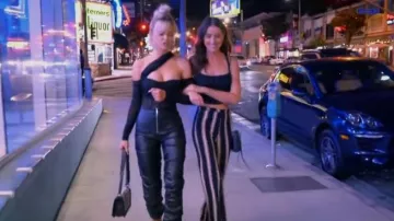 Shein Icon Zip Up Pantalon Cartonné Ruched porté par Lala Kent comme on le voit dans les règles Vanderpump (S10E11)