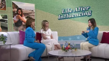 Cinq a Sept Billie Pants In Atomic Blue worn by Hoda Kotb as seen in Today with Hoda & Jenna on  April 20, 2023