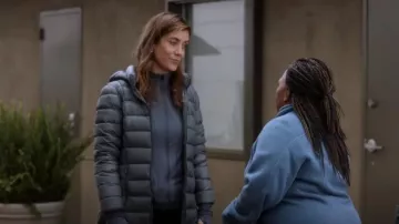 Charter Club Women's Packable Hooded Down Puffer Coat worn by Dr. Addison Montgomery (Kate Walsh) as seen in Grey's Anatomy (S19E16)