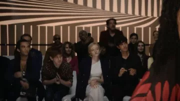 Jonathan Simkhai Mae Skirt worn by Anna Delvey (Julia Garner) as seen in Inventing Anna (S01E02)