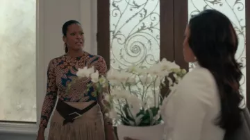 Banana Republic Sevilla Suede Fringe Skirt worn by Vivian Banks (Cassandra Freeman) as seen in Bel-Air (S02E09)