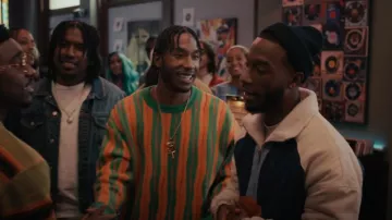 Zara Contrast Stripe Sweater worn by Bri­an (Jeris DuPree) as seen in Bel-Air (S02E09)