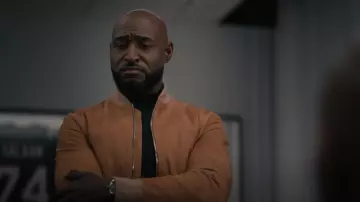 Paul Smith Suede Leather Bomber Jacket worn by Phillip Banks (Adrian Holmes) as seen in Bel-Air (S02E09)