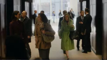 Valentino Garavani Rock­stud Leather Caged Pump worn by Anna Delvey (Julia Garner) as seen in Inventing Anna (S01E04)