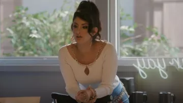 Jonathan Simkhai Quinn Chain Detail Top worn by Beth Ann (Ayden Mayeri) as seen in I Love That for You (S01E04)