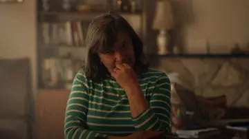John lewis Crew Cloth­ing Stripe Print Cot­ton Top worn by Elizabeth (Marion Bailey) as seen in Obsession (S01E04)