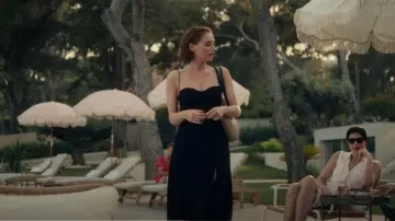 Reformation Nebraska Sweetheart Neck Dress worn by Anna Barton (Charlie Murphy) as seen in Obsession (S01E04)