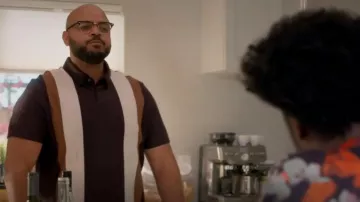 Breville Barista Express Coffee Machine used by Sherm Jones (Carl Tart) as seen in Grand Crew (S02E08)