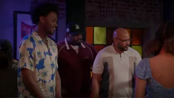 Dries Van Noten Boxy Fit Camp Shirt worn by Noah Koles (Echo Kellum) as seen in Grand Crew (S02E08)