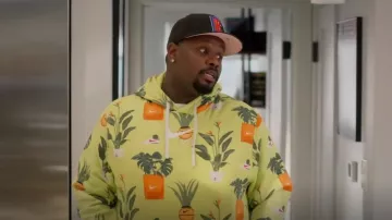 Nike Homegrown Atomic Green Hoodie worn by Sherm Jones (Carl Tart) as seen in Grand Crew (S02E08)