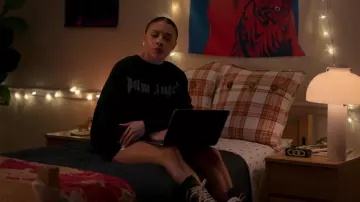 Palm Angels Black Curved Sweatshirt worn by Effie (Alix Lapri) as seen in Power Book II: Ghost (Season 3 Episode 6)