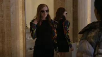 Versace Scarf Sleeve Dress worn by Anna Delvey (Julia Garner) as seen in Inventing Anna (S01E05)