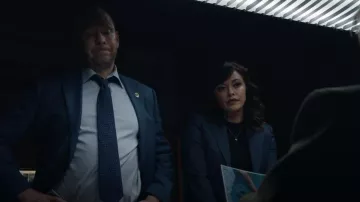 Theory Etiennette Blazer worn by Maria Baez (Marisa Ramirez) as seen in Blue Bloods (S13E18)