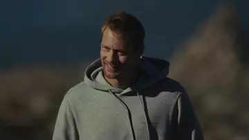 Tiger of Sweden Hoodie in grey worn by Lukas Matsson (Alexander Skarsgård) as seen in Succession TV series (S04E05)