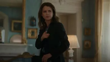 Theory Carissa Blazer worn by Ambassador Kate Wyler (Keri Russell) as seen in The Diplomat (S01E02)