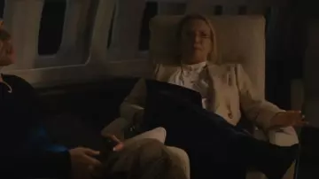 Brunello Cucinelli Dou­ble-Breast­ed Cor­duroy Blaz­er worn by Gerri Kellman (J. Smith-Cameron) as seen in Succession (S04E05)