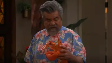 Tommy Bahama Big & Tall Coconut Point Hibiscus Cay IslandZone® Camp Shirt worn by George (George Lopez) as seen in Lopez vs Lopez (S01E19)