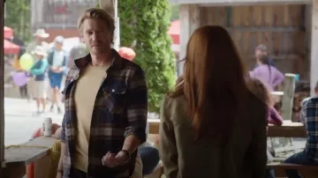 Brixton Bowery Flannel In Joe Blue worn by Cal Jones (Chad Michael Murray) as seen in Sullivan's Crossing (S01E03)