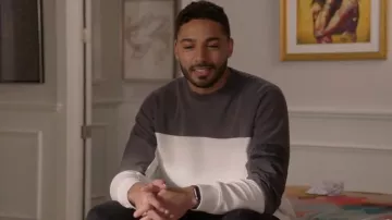 Emporio Armani Colour-Block Long-Sleeved Jumper worn by Jordan Baker (Michael Evans Behling) as seen in All American (S05E17)