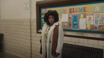 Apparis Anouck Faux Shearling Coat worn by Viola 'Vi' Marsette (Lorraine Toussaint) as seen in The Equalizer (S03E15)