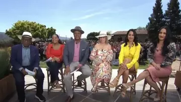 Gauge81 Naha Long Sleeve Silk Shirtdress worn by Brie Bella as seen in Today on  April 21, 2023