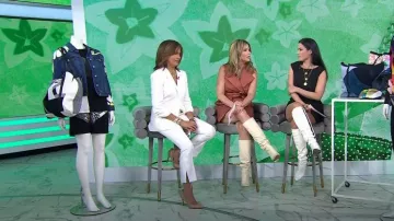 Cinq a Sept Brianne Pintuck Crepe Pants worn by Hoda Kotb as seen in Today with Hoda & Jenna on April 21, 2023