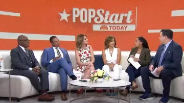 Black Halo Antoinette Sleeveless Jumpsuit worn by Hoda Kotb as seen in Today on  April 24, 2023