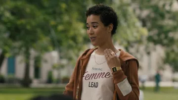 Casio Digital Gold Watch worn by Mindy Meeks-Martin (Jasmin Savoy Brown) as seen in Scream VI