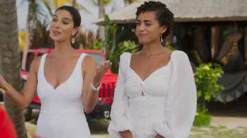 ASTR Long Sleeve Twist Bust Dress worn by Ruby Akuda (Kiara Barnes) as seen in Fantasy Island (S02E10)