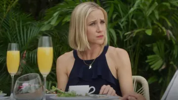 Maeve Ruffled Tank Top worn by Jessy Schram as seen in Fantasy Island (S02E11)