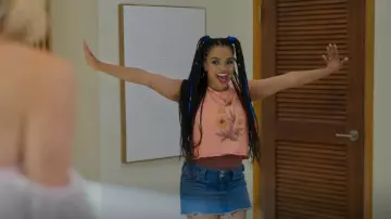 American Eagle Low Rise Denim Mini Skirt worn by (Kyla Pratt) as seen in Fantasy Island (S02E11)