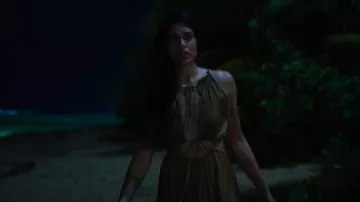 Zara Satin Dress With Cut Out Detail worn by Isla (María Gabriela de Faría) as seen in Fantasy Island (S02E11)