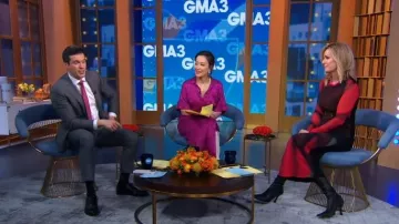 Loewe Printed Stretch-Mesh Maxi Dress worn by Jennifer Ashton as seen in Good Morning America on April 21, 2023