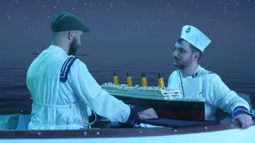 The Lego Titanic assembled by Thomas and Amixem in the video We built the LEGO TITANIC in 48 hours (the HARDEST in the WORLD)(never again)