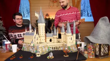 Hogwarts Castle in Lego built by Amixem in the video WE BUILT LEGO HOGWARTS IN 24 HOURS! (Without sleeping) (We broke down)