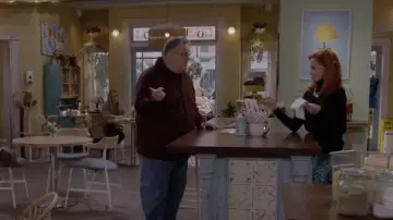 Whistles Brushed Leopard Bias Cut Skirt worn by Sheila (Swoosie Kurtz) as seen in Call Me Kat (S03E21)